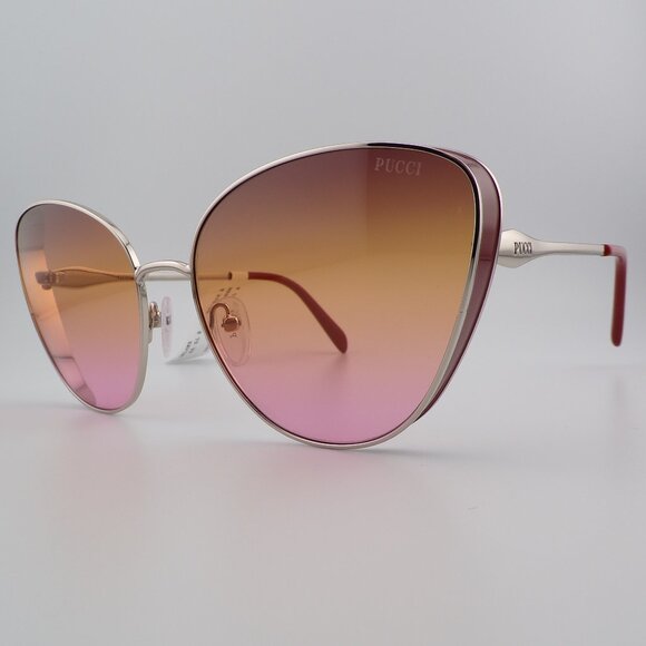 Emilio Pucci Dramatic Gradient Cat Eye Shades, Side Shield Big Bordeaux EP0186 main image 11
